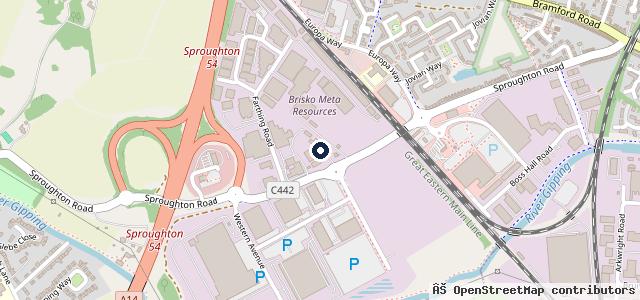 Map showing the location of Ipswich Volkswagen
