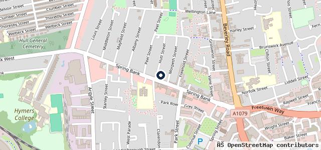 Map showing the location of HiQ Tyres & Autocare Hull