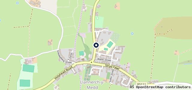 Map showing the location of Bryntirion Garage