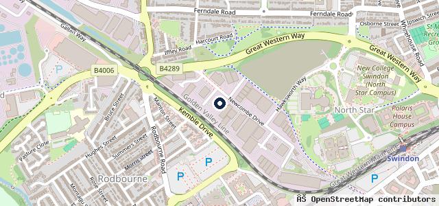 Map showing the location of MOTEST Swindon