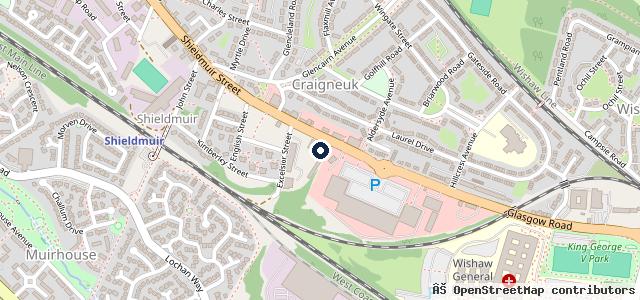 Map showing the location of ATS Euromaster Wishaw