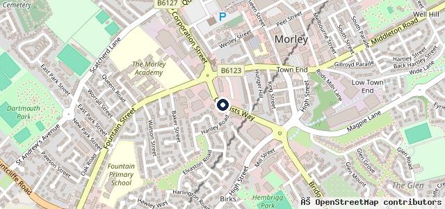 Map showing the location of ATS Euromaster Morley