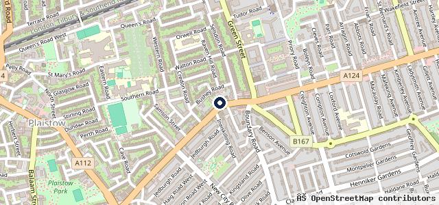 Map showing the location of B J Garage