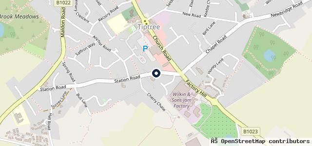 Map showing the location of Bluebird Garage
