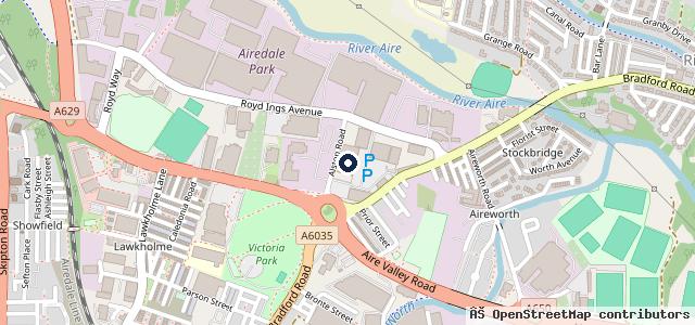 Map showing the location of B&Q Keighley