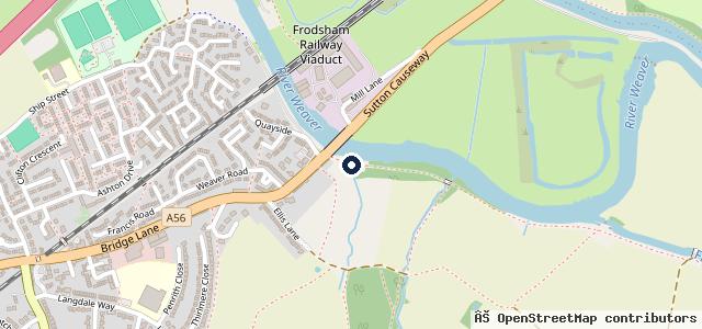 Map showing the location of Riverside Garage