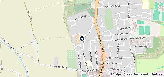 Map showing the location of Car care Rawmarsh