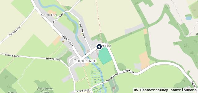 Map showing the location of Damerham Garage