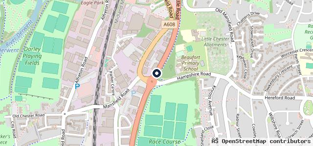 Map showing the location of Vertu Honda Derby