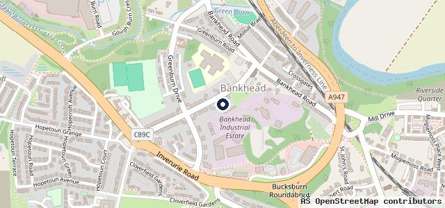 Map showing the location of North East Motors Dyce