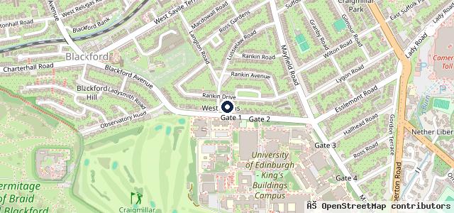 Map showing the location of Edinburgh Harley-Davidson