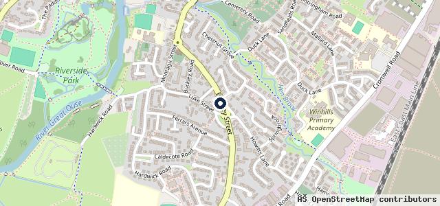 Map showing the location of Eynesbury Motors