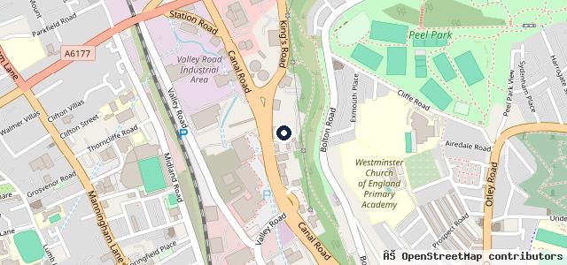 Map showing the location of Vertu Land Rover Bradford