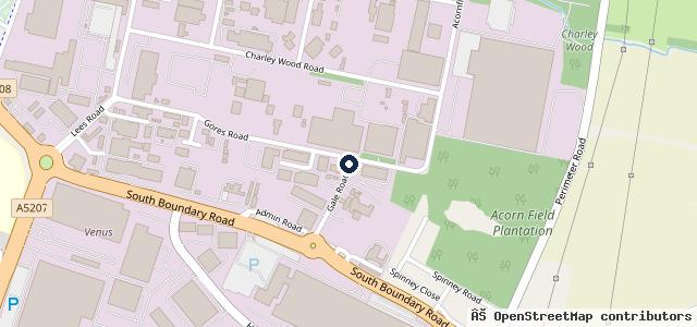 Map showing the location of Gale Road M O T Station