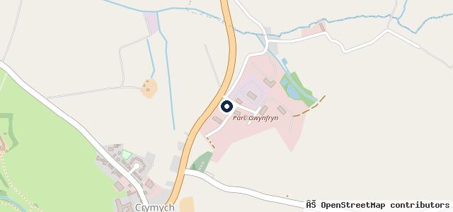 Map showing the location of Garej Wyn
