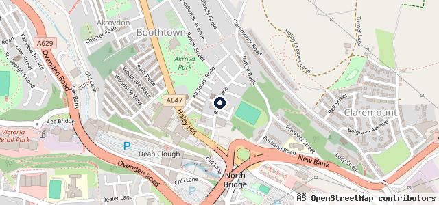 Map showing the location of Stoneacre Halifax Range Lane