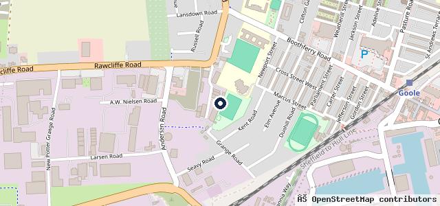 Map showing the location of Tate's Motors
