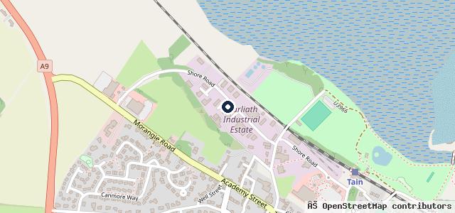 Map showing the location of Tyre and Auto Ltd