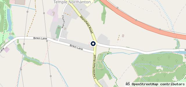 Map showing the location of Temple Normanton Testing Centre Ltd