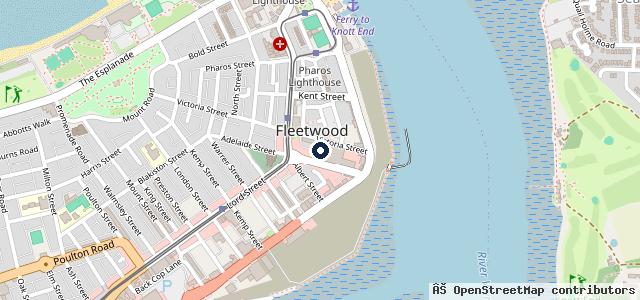 Map showing the location of The Stage garage. fleetwood