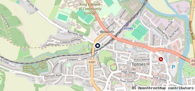 Map showing the location of Totnes Auto Services Car Garage