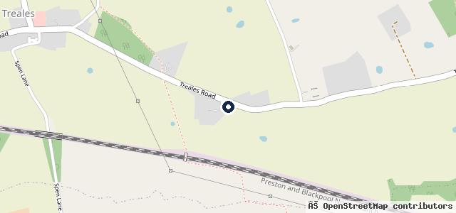 Map showing the location of Treales Garage