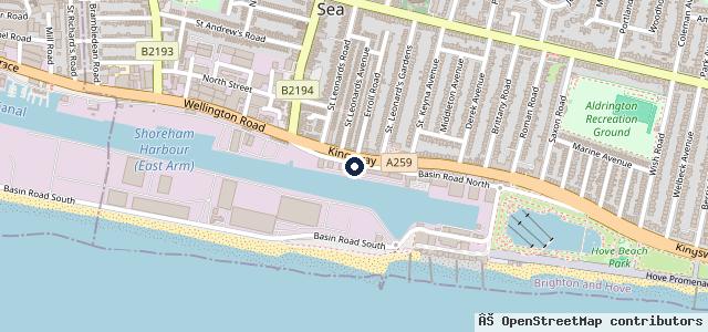Map showing the location of Portslade MOT & Service Centre