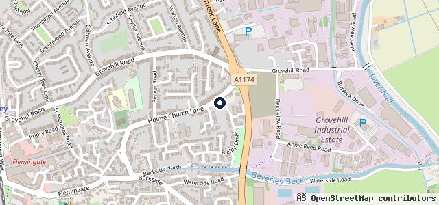 Map showing the location of W Robinson Motor Engineers