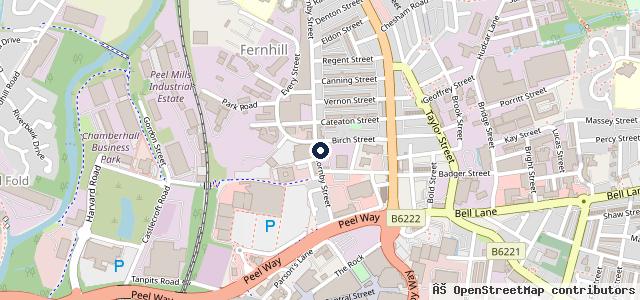 Map showing the location of Washington Garage