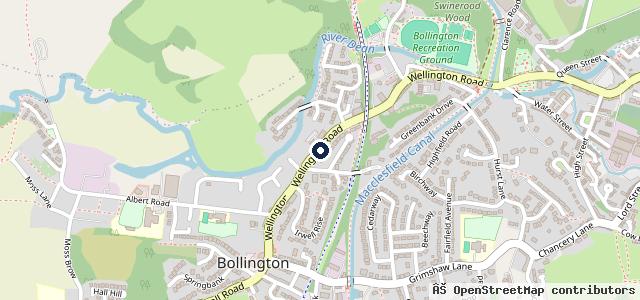 Map showing the location of Wellington Road Garage