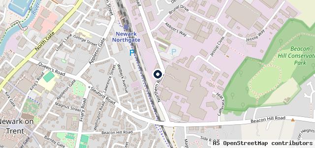 Map showing the location of weONLYmot Newark