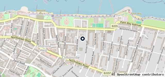 Map showing the location of Cliftonville Auto Repairs