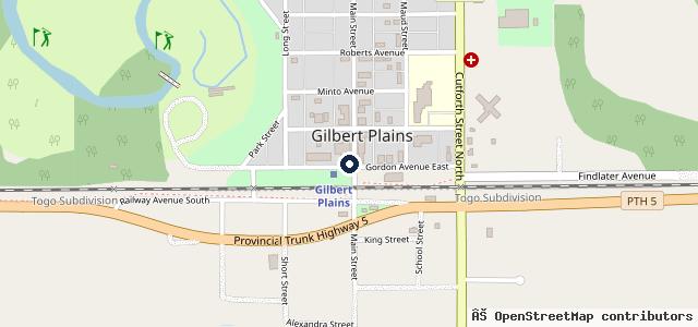 Map showing the location of Rube's Auto
