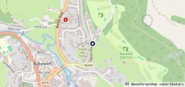 Map showing the location of Bakewell MOT Centre