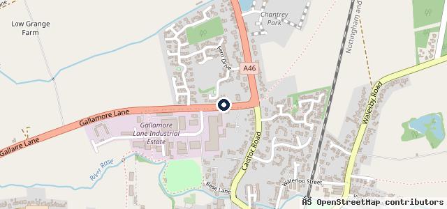 Map showing the location of Gallamore Lane