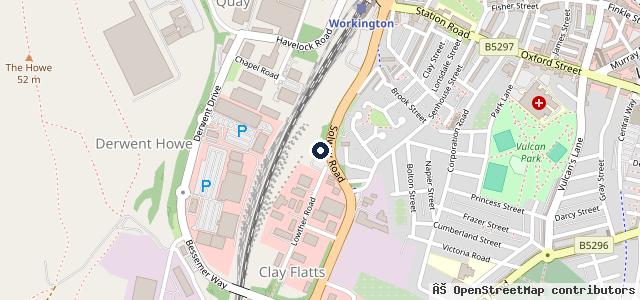 Map showing the location of Bower's Garage