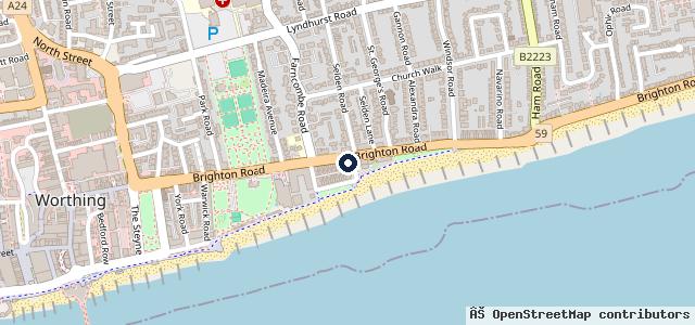 Map showing the location of Brighton Road Motors