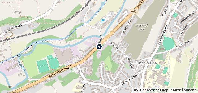 Map showing the location of Huddersfield MOT Centre