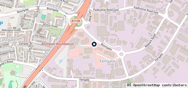Map showing the location of Steven Eagell Toyota Peterborough