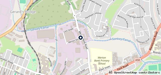 Map showing the location of St Helens Motorcare