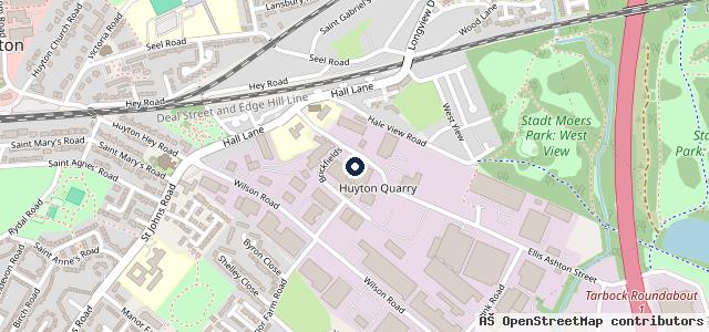 Map showing the location of Evan's M O T Centre