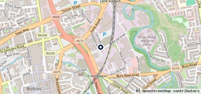 Map showing the location of Bolton Audi