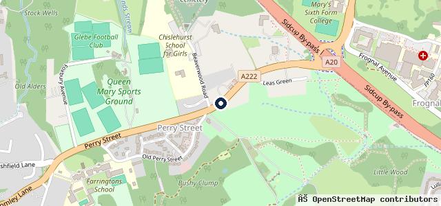 Map showing the location of Vauxhall