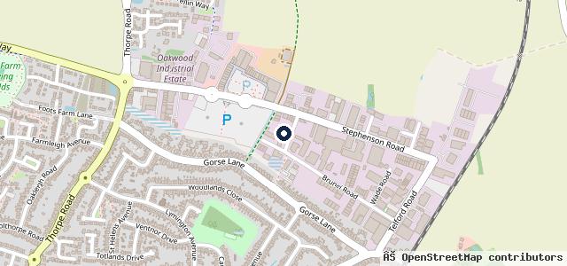 Map showing the location of Gorse Lane M O T Station