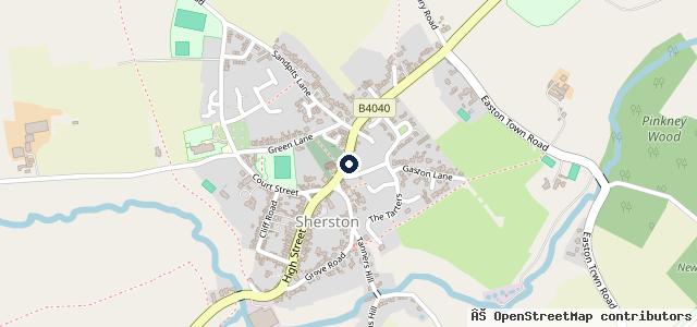 Map showing the location of Grays of Sherston