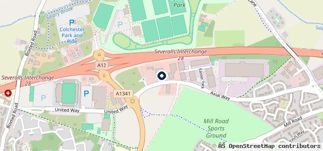 Map showing the location of Group 1 Volkswagen Colchester