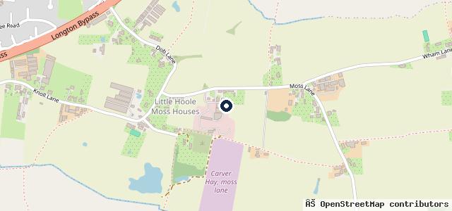 Map showing the location of Hoole mot and service centre