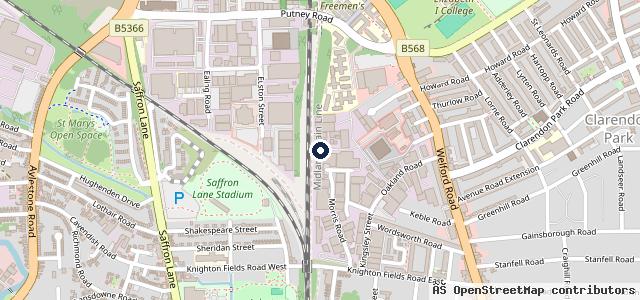 Map showing the location of Hybrid Vehicle Repair Ltd