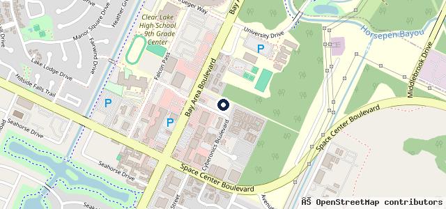 Map showing the location of Space Center Tire And Auto