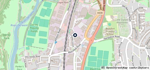 Map showing the location of Evans Halshaw Hyundai Derby